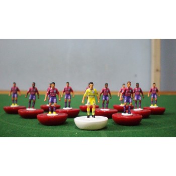 Subbuteo Andrew Table Soccer Manchester City 2016-2017 3rd Jersey on Classic Hasbro bases